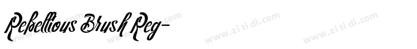 Rebellious Brush Reg字体转换